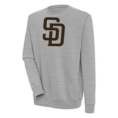 San Diego Padres Antigua Victory Pullover Sweatshirt - Heather Gray