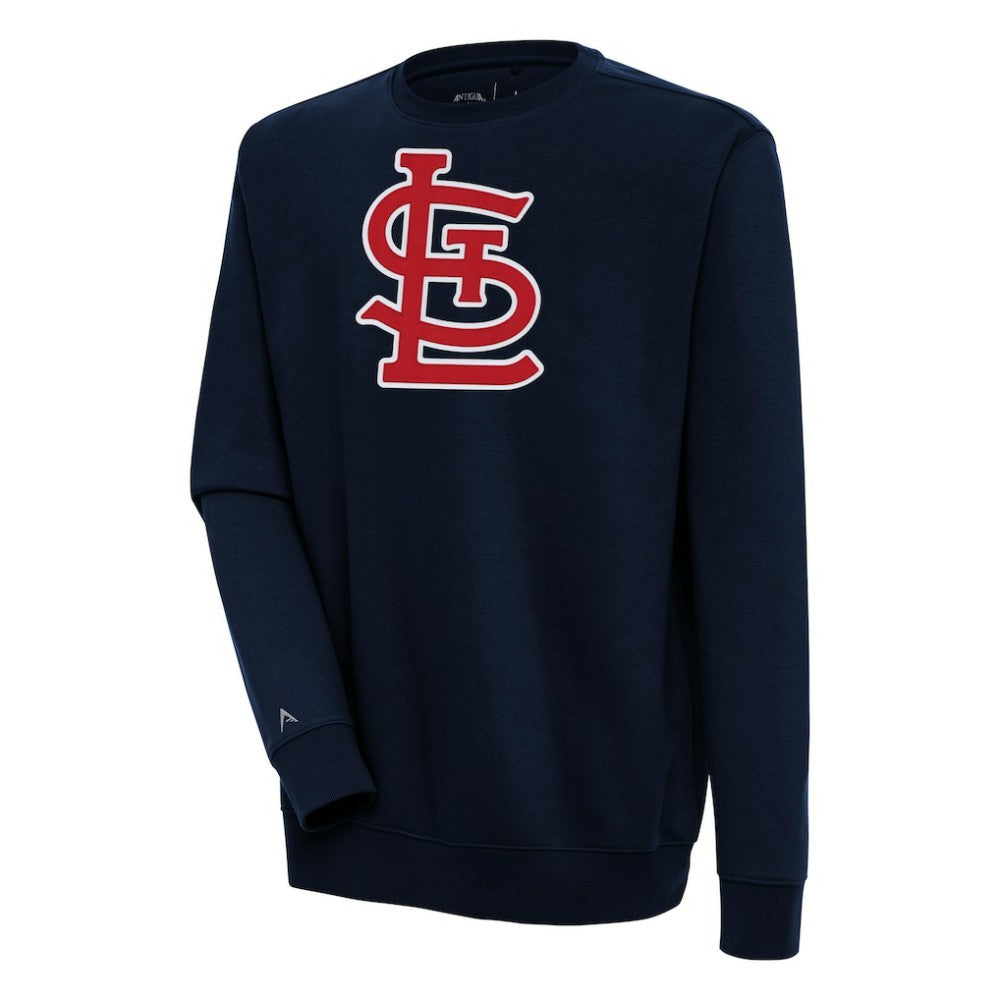 St. Louis Cardinals Antigua Victory Pullover Sweatshirt - Navy