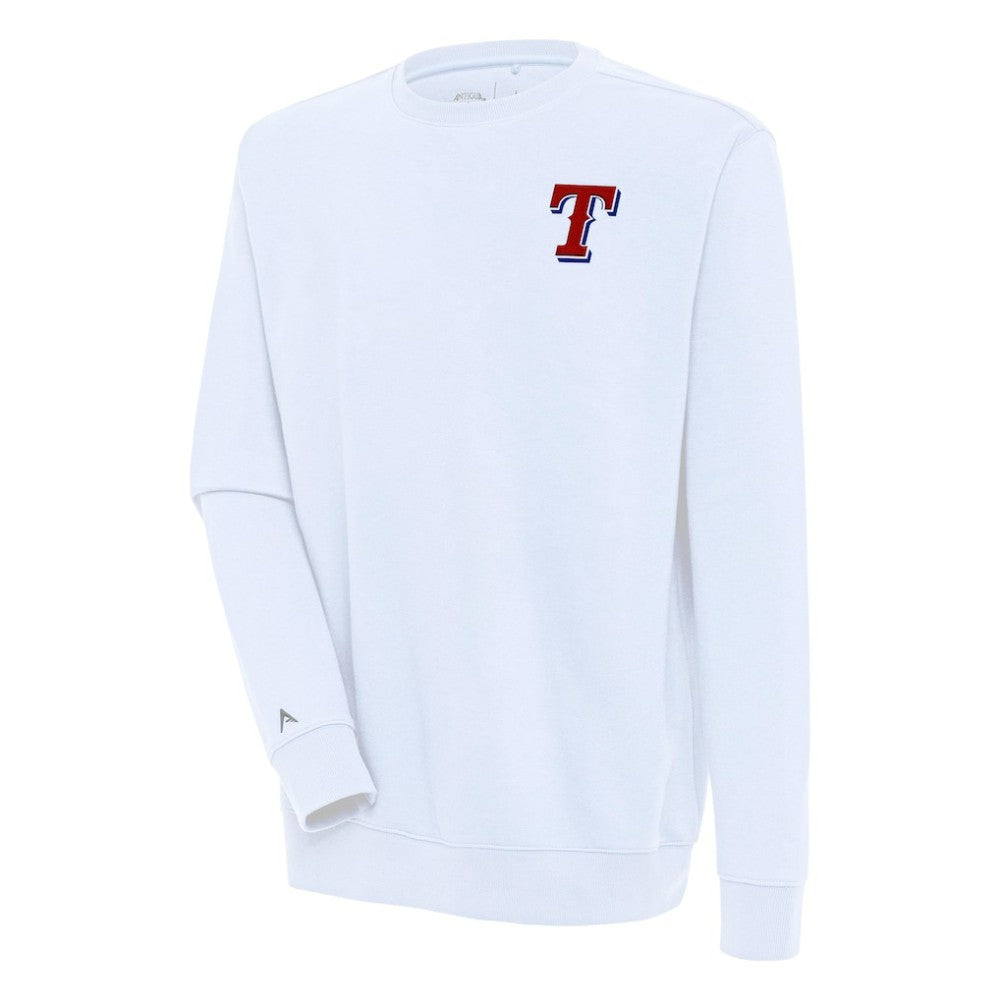 Texas Rangers Antigua Victory Pullover Sweatshirt - White