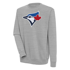 Toronto Blue Jays Antigua Victory Pullover Sweatshirt - Heather Gray