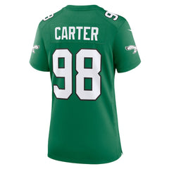 Jalen Carter Philadelphia Eagles Women's Alternate Game Jersey - Kelly Green | Nike for sale