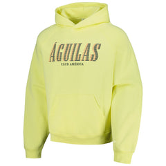 Club America Team Oversized Raglan Pullover Hoodie - Yellow cheap