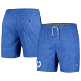 Indianapolis Colts Naples Layered Leaves Swim Trunks - Royal sale