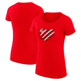 Detroit Red Wings G-III 4Her by Carl Banks Women's Super-Slim Fit Lightweight Heart T-Shirt Red