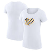 Boston Bruins G-III 4Her by Carl Banks Women's Super-Slim Fit Lightweight Heart T-Shirt White