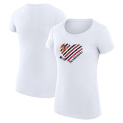 Chicago Blackhawks G-III 4Her by Carl Banks Women's Super-Slim Fit Lightweight Heart T-Shirt White