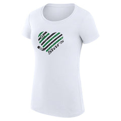 Dallas Stars G-III 4Her by Carl Banks Women's Super-Slim Fit Lightweight Heart T-Shirt White