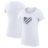 Los Angeles Kings G-III 4Her by Carl Banks Women's Super-Slim Fit Lightweight Heart T-Shirt White