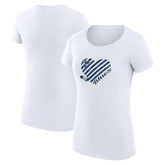 St. Louis Blues G-III 4Her by Carl Banks Women's Super-Slim Fit Lightweight Heart T-Shirt White