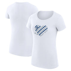 Toronto Maple Leafs G-III 4Her by Carl Banks Women's Super-Slim Fit Lightweight Heart T-Shirt White