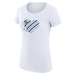 Toronto Maple Leafs G-III 4Her by Carl Banks Women's Super-Slim Fit Lightweight Heart T-Shirt White