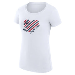 Washington Capitals G-III 4Her by Carl Banks Women's Super-Slim Fit Lightweight Heart T-Shirt White