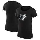 Los Angeles Kings G-III 4Her by Carl Banks Women's Super-Slim Fit Lightweight Heart T-Shirt Black