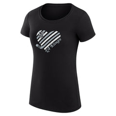 Los Angeles Kings G-III 4Her by Carl Banks Women's Super-Slim Fit Lightweight Heart T-Shirt Black