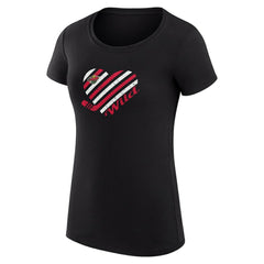 Minnesota Wild G-III 4Her by Carl Banks Women's Super-Slim Fit Lightweight Heart T-Shirt Black