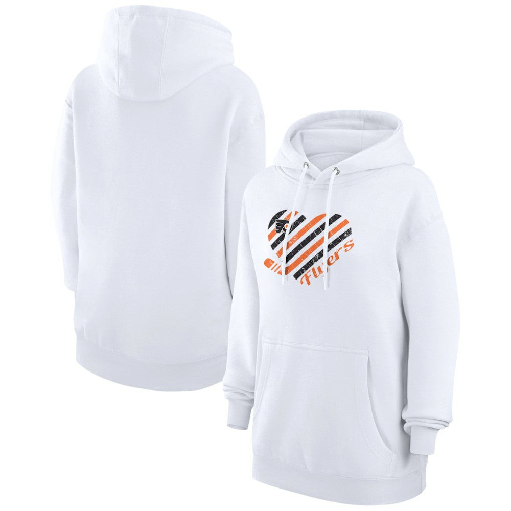 Philadelphia Flyers G-III 4Her by Carl Banks Women's Heart Pullover Hoodie White
