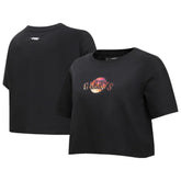 San Francisco Giants Pro Standard Women's Painted Sky Boxy Cropped T-Shirt - Black