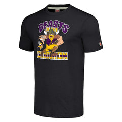 Minnesota Vikings Homage Unisex Monsters of the Gridiron Halloween Tri-Blend T-Shirt - Charcoal for sale