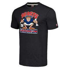 New York Giants Homage Unisex Monsters of the Gridiron Halloween Tri-Blend T-Shirt - Charcoal sale
