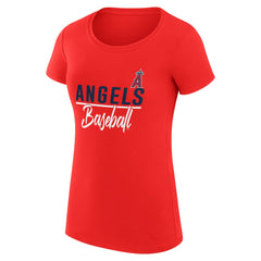 Los Angeles Angels G-III 4Her by Carl Banks Women's Super-Slim Fit Lightweight Team Graphic T-Shirt - Red