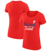 Philadelphia Phillies G-III 4Her by Carl Banks Women's Super-Slim Fit Lightweight Team Graphic T-Shirt - Red
