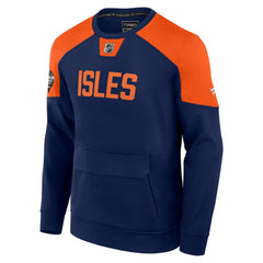 New York Islanders Fanatics 2024 NHL Stadium Series Authentic Pro Fleece Logo Pullover Sweatshirt Navy