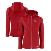St. Louis Cardinals Cutter & Buck Women's Evoke Eco Softshell Recycled Full-Zip Jacket - Red