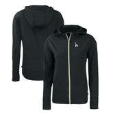 Los Angeles Dodgers Cutter & Buck Women's Daybreak Eco Recycled Full-Zip Hoodie - Black