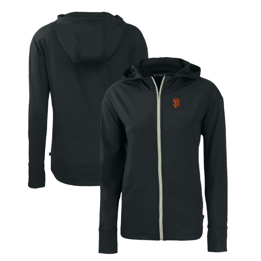 San Francisco Giants Cutter & Buck Women's Daybreak Eco Recycled Full-Zip Hoodie - Black