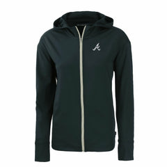 Atlanta Braves Cutter & Buck Women's Daybreak Eco Recycled Full-Zip Hoodie - Navy