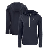 Atlanta Braves Cutter & Buck Women's Daybreak Eco Recycled Half-Zip Hoodie - Navy