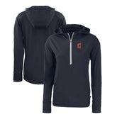 Cleveland Guardians Cutter & Buck Women's Daybreak Eco Recycled Half-Zip Hoodie - Navy
