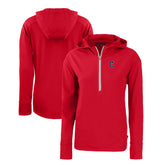 Cleveland Guardians Cutter & Buck Women's Daybreak Eco Recycled Half-Zip Hoodie - Red