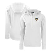 Milwaukee Brewers Cutter & Buck Women's Daybreak Eco Recycled Half-Zip Hoodie - White