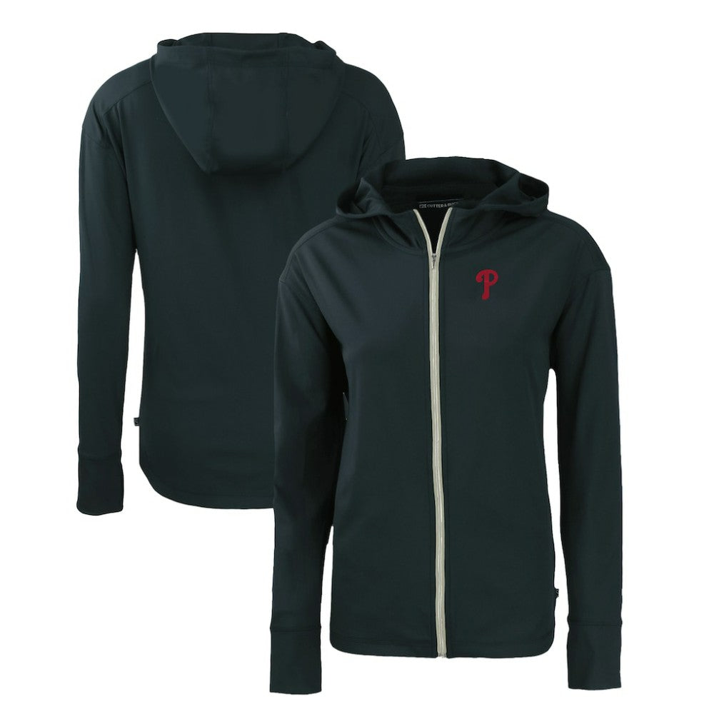 Philadelphia Phillies Cutter & Buck Women's Daybreak Eco Recycled Full-Zip Hoodie - Navy