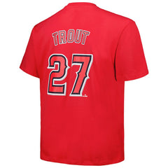 Mike Trout Los Angeles Angels Big & Tall Name & Number T-Shirt - Red