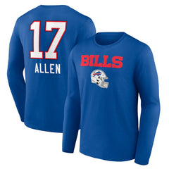 Josh Allen Buffalo Bills Team Wordmark Long Sleeve T-Shirt - Royal sale