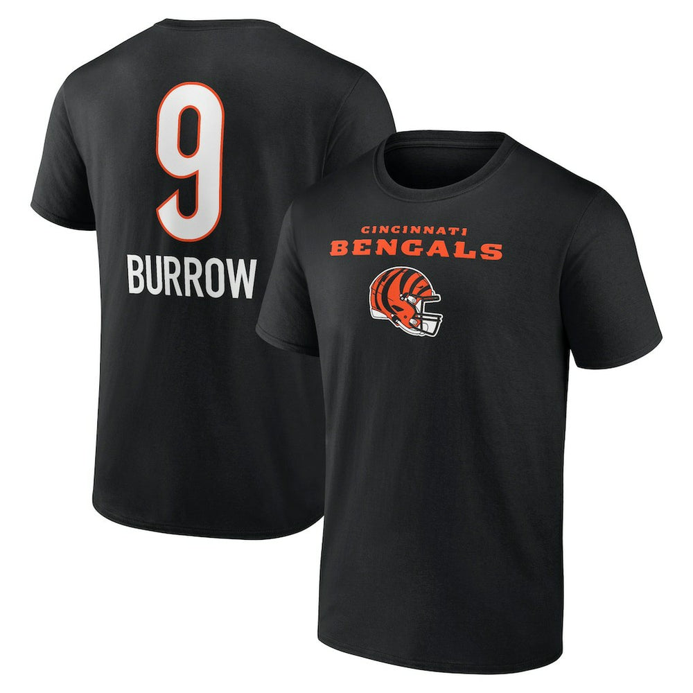 Joe Burrow Cincinnati Bengals Team Wordmark Name & Number T-Shirt - Black online