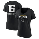 Trevor Lawrence Jacksonville Jaguars Women's Team Wordmark Name & Number V-Neck T-Shirt - Black cheap