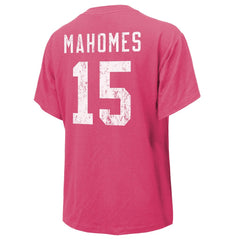 Patrick Mahomes Kansas City Chiefs Majestic Threads Women's Name & Number T-Shirt - Pink outlet