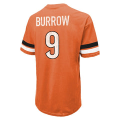 Joe Burrow Cincinnati Bengals Majestic Threads Name & Number Oversize Fit T-Shirt - Orange on sale