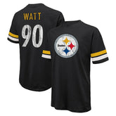 T.J. Watt Pittsburgh Steelers Majestic Threads Name & Number Oversize Fit T-Shirt - Black outlet