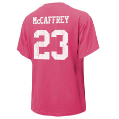 Christian McCaffrey San Francisco 49ers Majestic Threads Women's Name & Number T-Shirt - Pink cheap