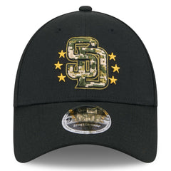 San Diego Padres 2024 Armed Forces Day 9FORTY Adjustable Hat - Black | New Era