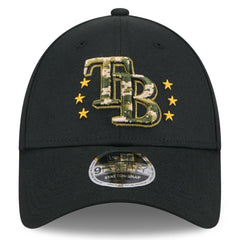 Tampa Bay Rays 2024 Armed Forces Day 9FORTY Adjustable Hat - Black | New Era