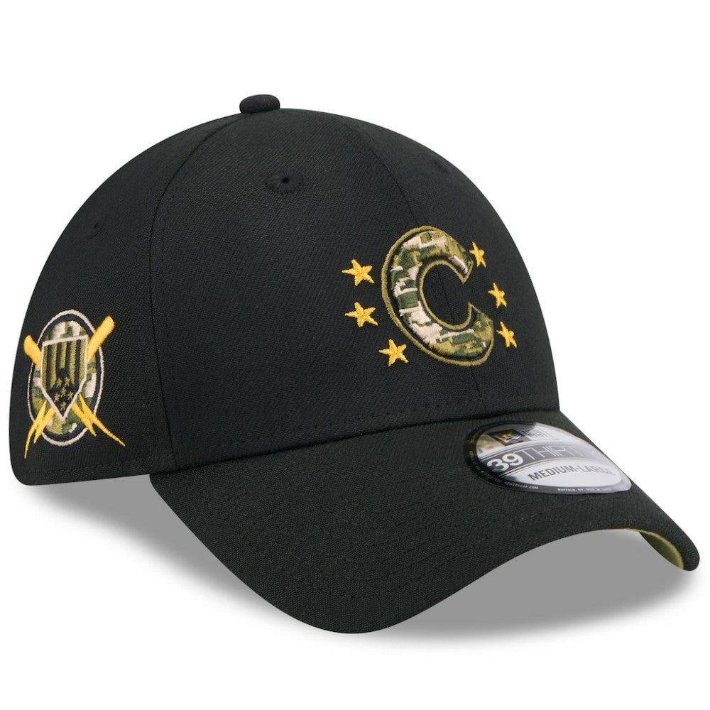 Chicago Cubs 2024 Armed Forces Day 39THIRTY Flex Hat - Black | New Era