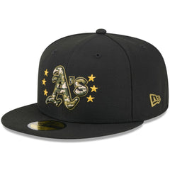 Athletics 2024 Armed Forces Day On-Field 59FIFTY Fitted Hat - Black | New Era
