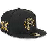 Pittsburgh Pirates 2024 Armed Forces Day On-Field 59FIFTY Fitted Hat - Black | New Era