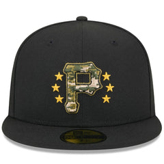 Pittsburgh Pirates 2024 Armed Forces Day On-Field 59FIFTY Fitted Hat - Black | New Era