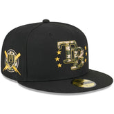 Tampa Bay Rays 2024 Armed Forces Day On-Field 59FIFTY Fitted Hat - Black | New Era